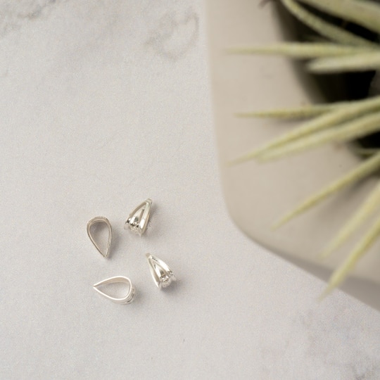 12 Packs: 4 ct. (48 total) Sterling Silver Small Bails by Bead Landing™
